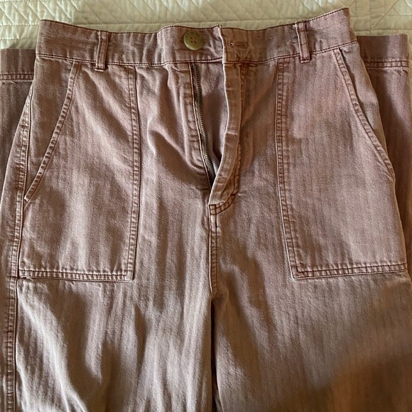 Free People Wide Leg Crop Pant- rose colored (pink) - Picture 2 of 10